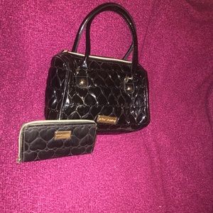 Betsey Johnson purse w/ matching wallet